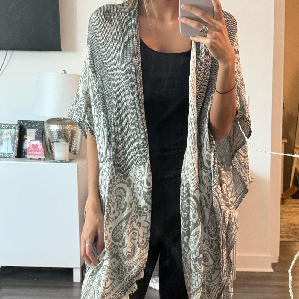 Black and white cardigan